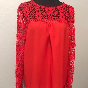 Red Lace Top